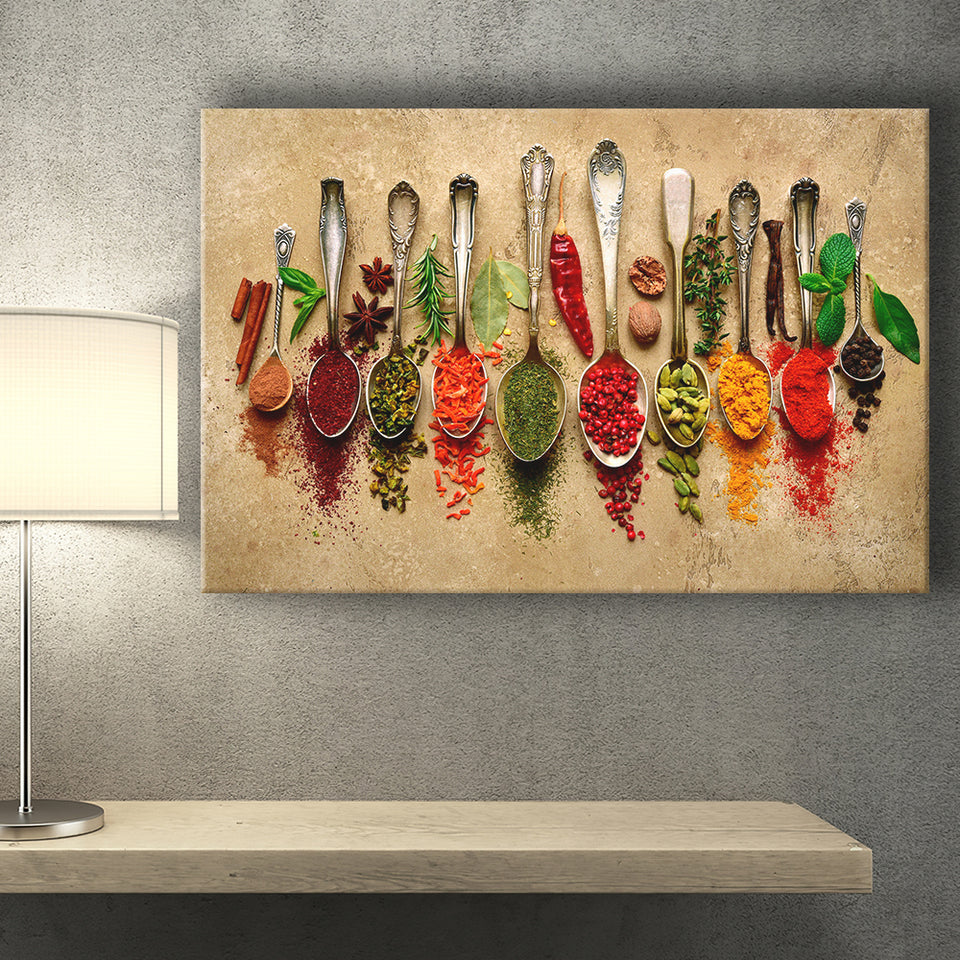 Spices Kitchen Art Canvas Prints Wall Art Decor - Painting Canvas,Home Decor, Ready to Hang