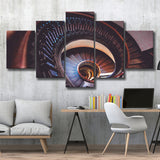 Spiral Staircase, Abstract Canvas Art Multi Panels,Canvas Prints Wall Art Home Decor