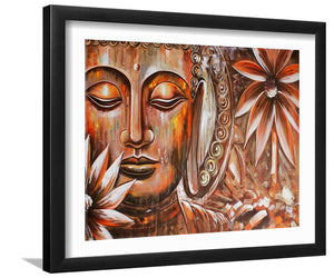 Spiritual Lord Buddha Face-Art Print, Canvas Art,Framed Art,Plexiglass Cover