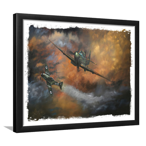 Spitfire Planes Torn Edges Framed Art Prints Wall Decor - Painting Prints, Home Decor,Framed Picture, For Sale