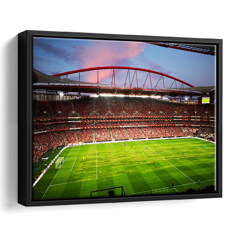 Sport Lisboa e Benfica, Stadium Canvas, Sport Art, Gift for him, Framed Canvas Prints Wall Art Decor, Framed Picture
