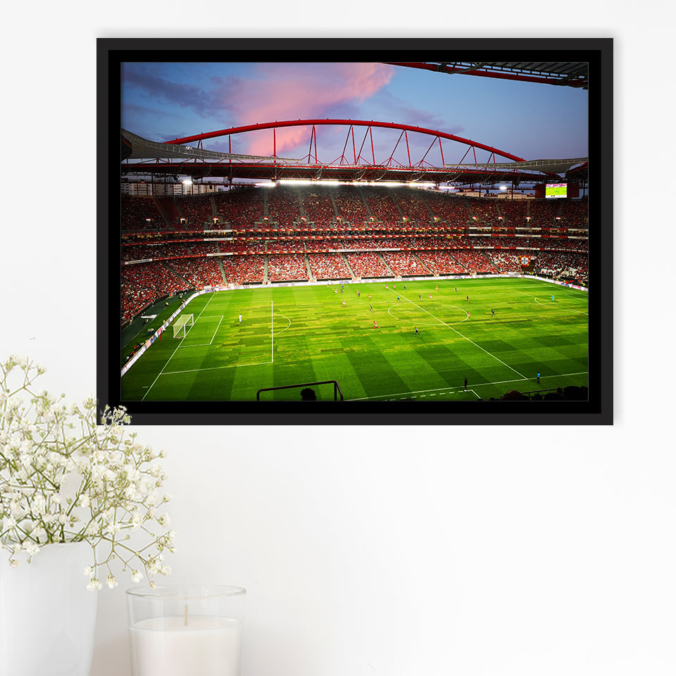 Sport Lisboa e Benfica, Stadium Canvas, Sport Art, Gift for him, Framed Canvas Prints Wall Art Decor, Framed Picture