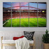 Sport Lisboa e Benfica, Stadium Canvas, Sport Art, Gift for him, Multi Panels B, Canvas Prints Wall Art Decor