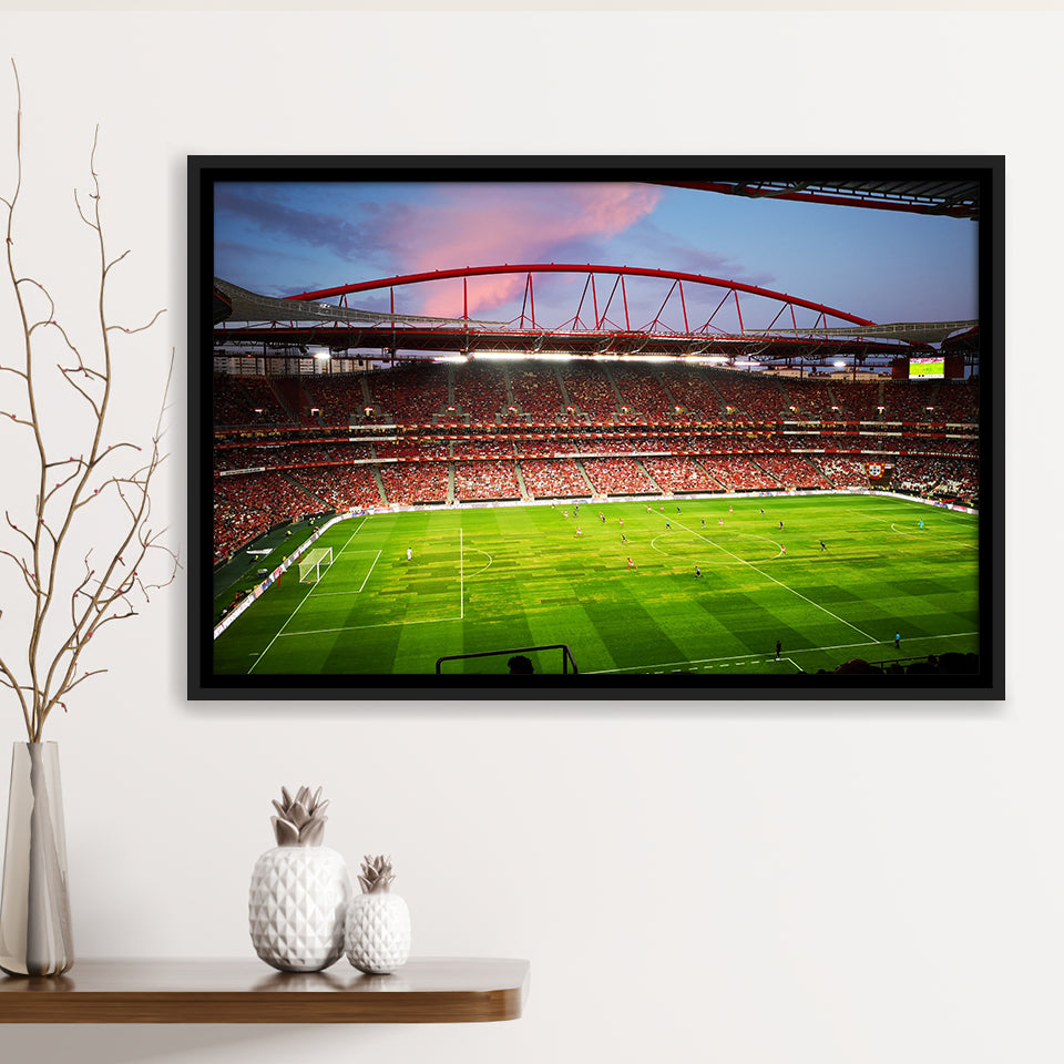 Sport Lisboa e Benfica, Stadium Canvas, Sport Art, Gift for him, Framed Canvas Prints Wall Art Decor, Framed Picture