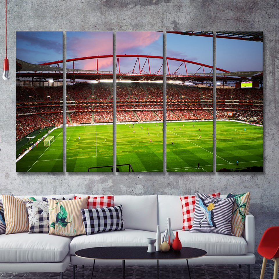 Sport Lisboa E Benfica 5 Pieces B Canvas Prints Wall Art - Painting Canvas, Multi Panels,5 Panel, Wall Decor