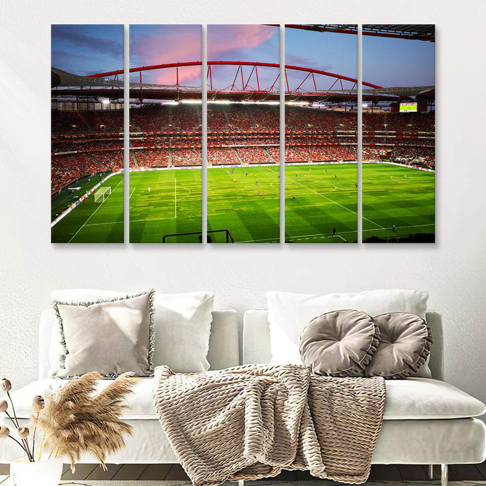 Sport Lisboa E Benfica 5 Pieces B Canvas Prints Wall Art - Painting Canvas, Multi Panels,5 Panel, Wall Decor