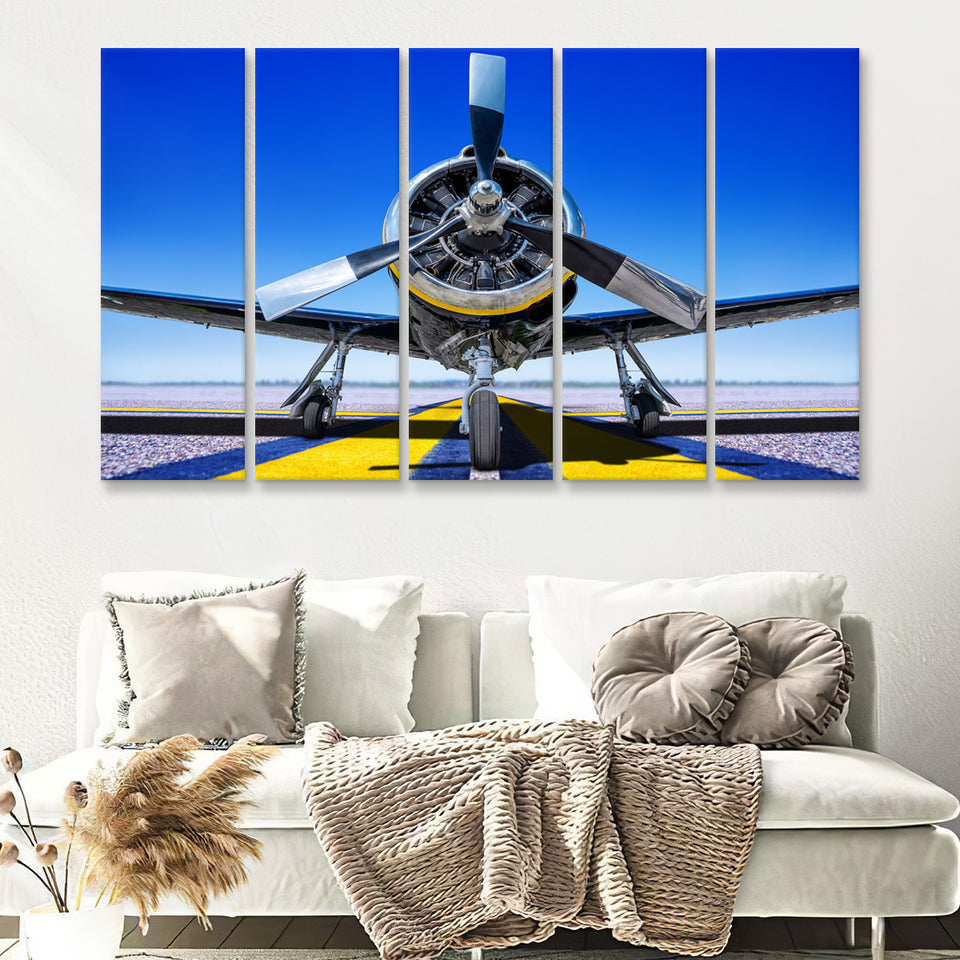 Sports Plane Hi Res 5 Piece B Canvas Prints Wall Art Decor - Painting Canvas, Multi Panels