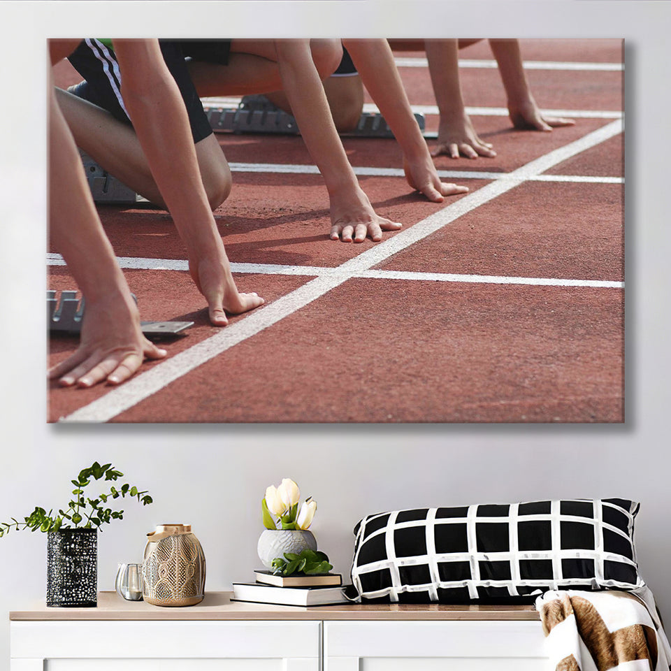 Sprint Start Stadium Canvas Prints Art Sport Wall Decor Athletics,Sport Stadium Art Prints, Fan Gift, Wall Decor
