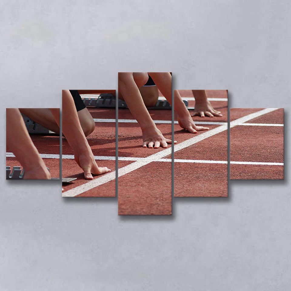 Sprint Start Stadium Canvas Prints Art Sport Wall Decor Athletics,Multi Panels,Sport Stadium Art Prints, Fan Gift