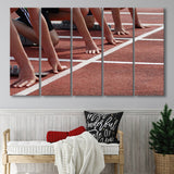 Sprint Start Stadium Canvas Prints Art Sport Wall Decor Athletics,Multi Panels B,Sport Stadium Art Prints, Fan Gift
