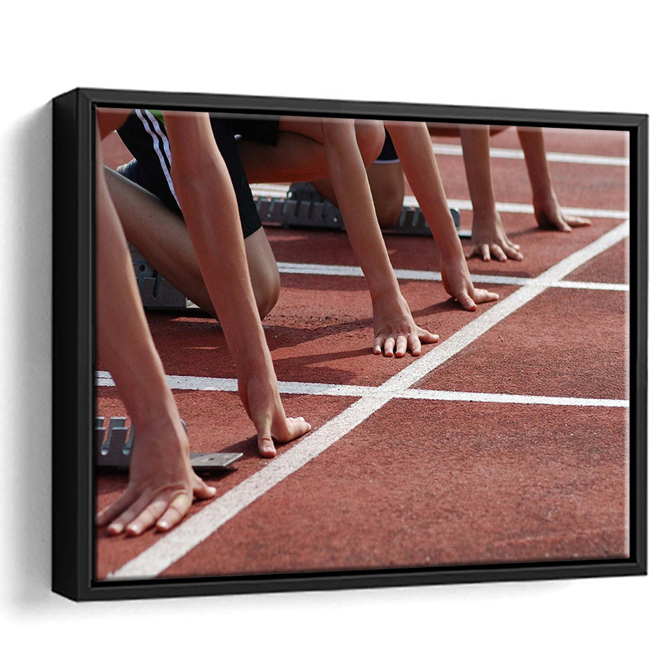 Sprint Start Stadium Framed Canvas Prints Art Sport Wall Decor Athletics,Sport Stadium Art Prints, Fan Gift