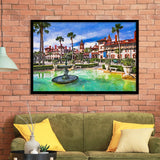 St Augustine Florida Usa Town Square City Art Watercolor Framed Art Prints Wall Art Decor,Framed Picture
