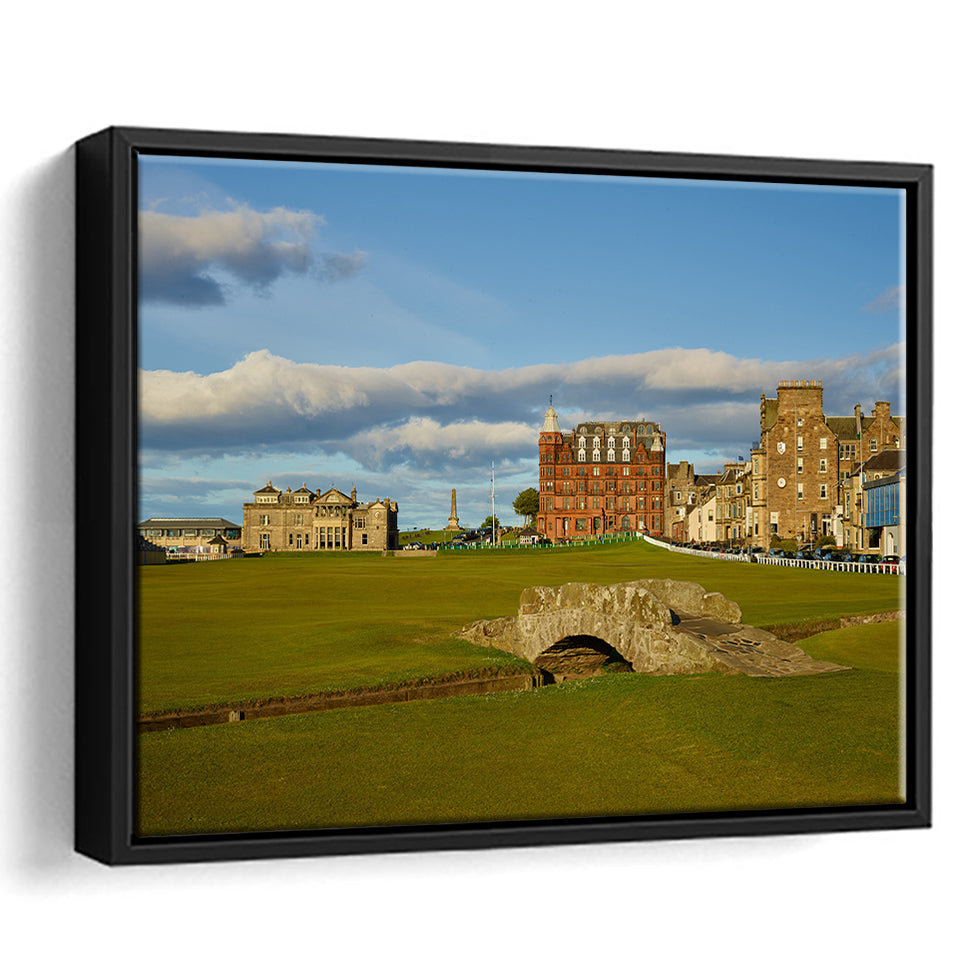 St Andrews Golf Club,Old Course Hole 18, St Andrews, Scotland, Golf Art Print, Framed Canvas Prints Wall Art Decor, Floating Frame
