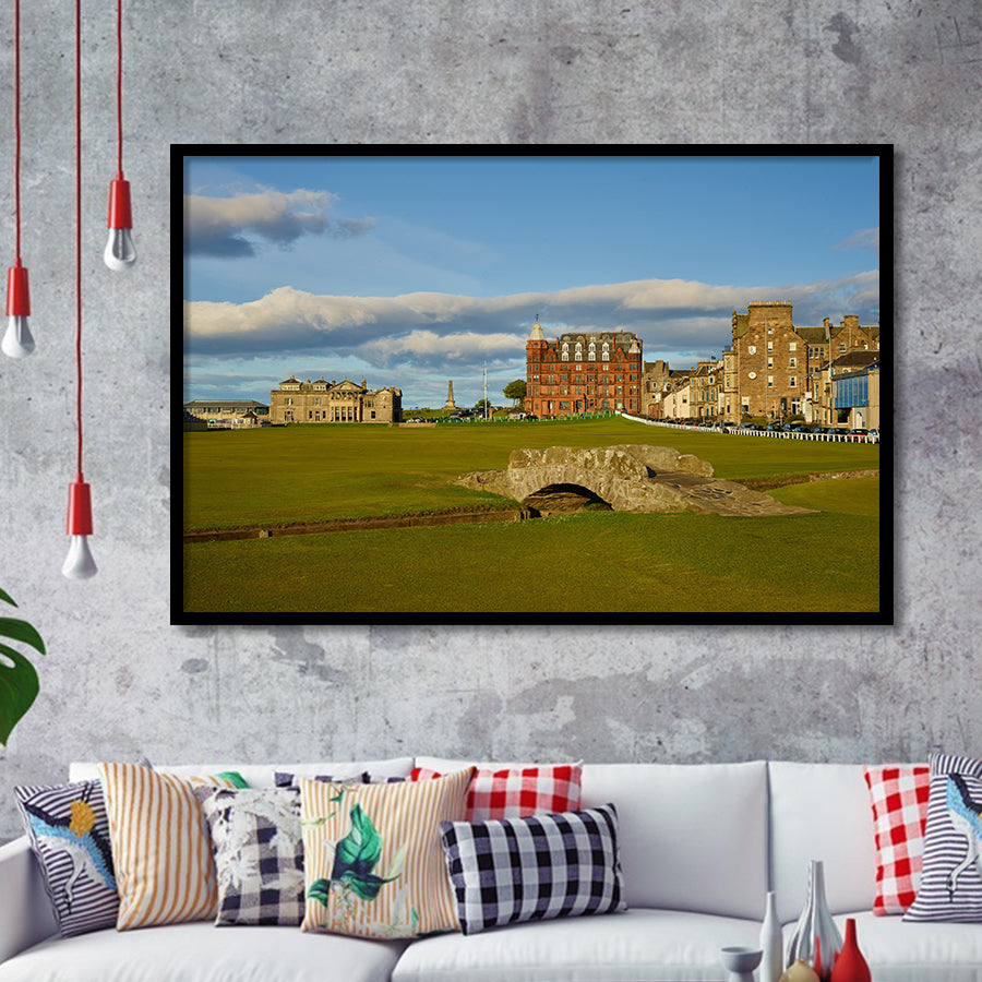 St Andrews Golf Club,Old Course Hole 18, St Andrews, Scotland, Golf Sport Print, Golf Lover, Framed Art Prints Home Decor