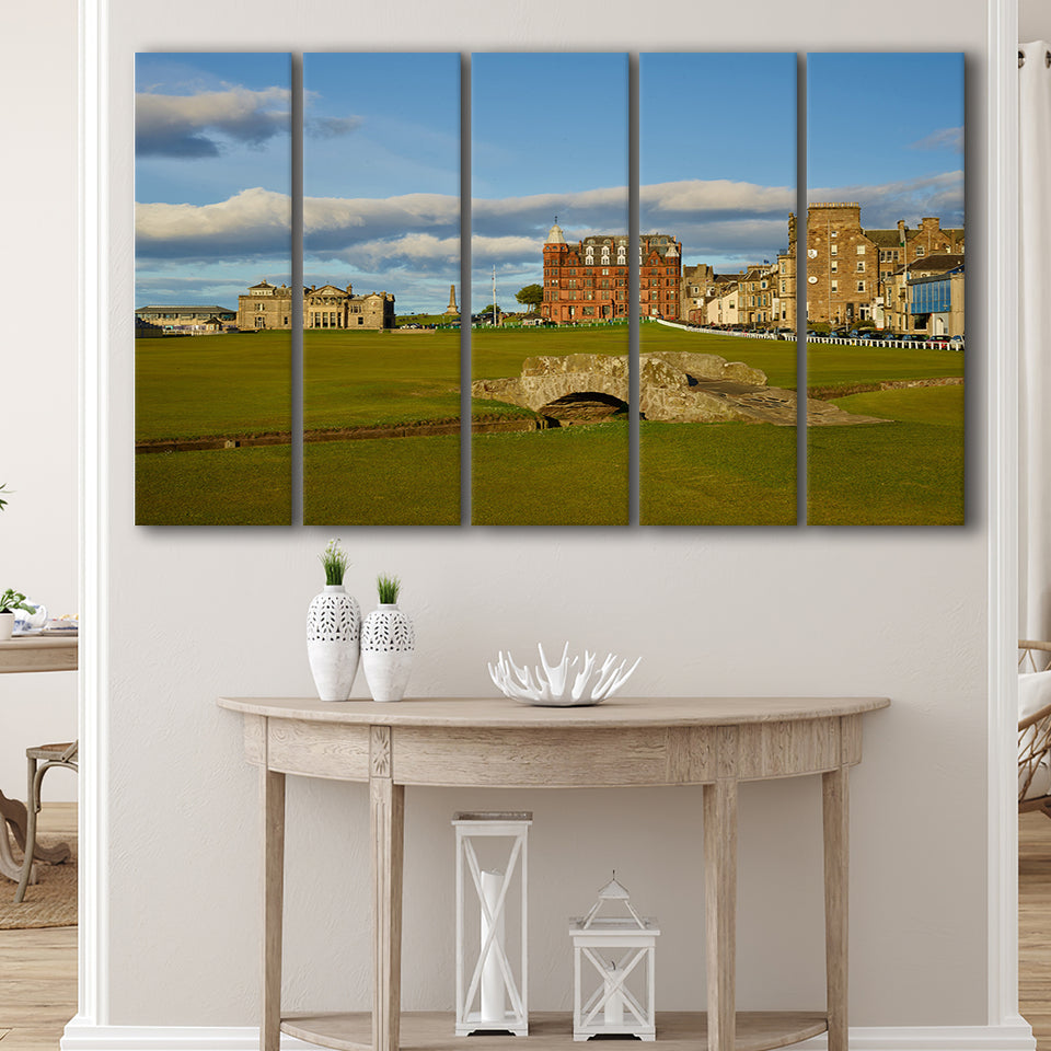 St Andrews Golf Club,Old Course Hole 18, St Andrews, Scotland, 5 Panels Extra Large Canvas Prints Wall Art Decor