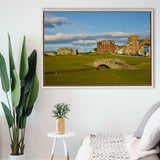 St Andrews Golf Club,Old Course Hole 18, St Andrews, Scotland, Golf Art Print, Framed Canvas Prints Wall Art Decor, Floating Frame