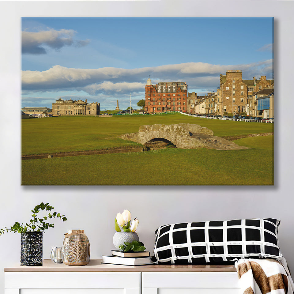 St Andrews Golf Club,Old Course Hole 18, St Andrews, Scotland, Golf Art Print, Golf Lover, Canvas Prints Wall Art Decor