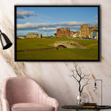 St Andrews Golf Club,Old Course Hole 18, St Andrews, Scotland, Golf Art Print, Framed Canvas Prints Wall Art Decor, Floating Frame