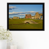 St Andrews Golf Club,Old Course Hole 18, St Andrews, Scotland, Golf Art Print, Framed Canvas Prints Wall Art Decor, Floating Frame