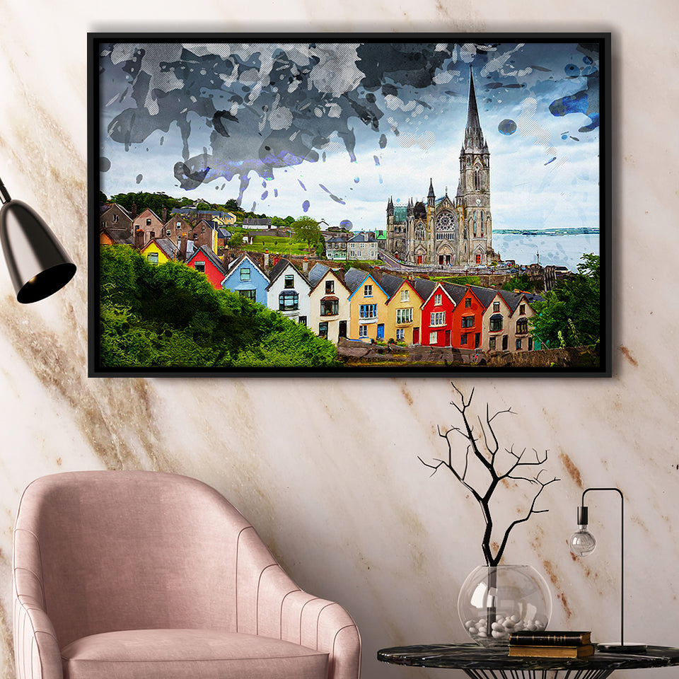 St. Colmans Cathedral Cobh Framed Canvas Prints Wall Art Decor - Painting Canvas, Framed Picture, Home Decor