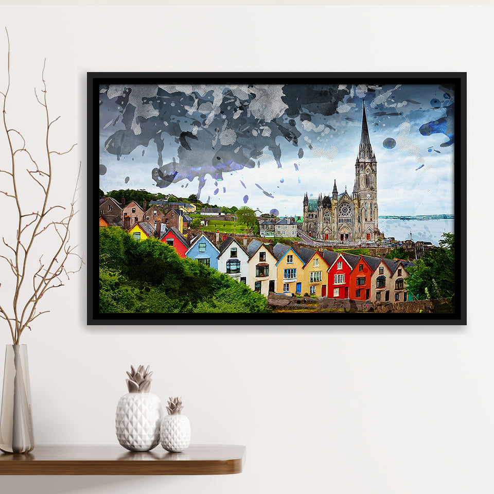 St. Colmans Cathedral Cobh Framed Canvas Prints Wall Art Decor - Painting Canvas, Framed Picture, Home Decor