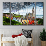 St. Colmans Cathedral Cobh 5 Piece B Canvas Prints Wall Art Decor, Multi Panels,Large Canvas, Home Decor