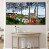 St. Colmans Cathedral Cobh 5 Piece B Canvas Prints Wall Art Decor, Multi Panels,Large Canvas, Home Decor
