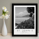 St. John'S, Antigua Black And White Art Framed Art Prints Wall Art Decor, Framed Picture