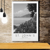 St. John'S, Antigua Black And White Art Canvas Prints Wall Art Home Decor