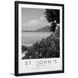 St. John'S, Antigua Black And White Art Framed Art Prints Wall Art Decor, Framed Picture
