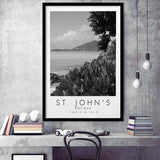 St. John'S, Antigua Black And White Art Framed Art Prints Wall Art Decor, Framed Picture