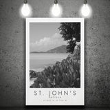 St. John'S, Antigua Black And White Art Canvas Prints Wall Art Home Decor