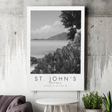 St. John'S, Antigua Black And White Art Canvas Prints Wall Art Home Decor