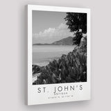 St. John'S, Antigua Black And White Art Canvas Prints Wall Art Home Decor