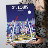 St Louis MI Art V1 ,City Art Print, Large Canvas, Canvas Print Wall Art Home Decor