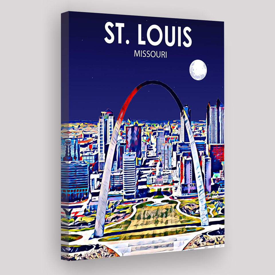 St Louis MI Art V1 ,City Art Print, Large Canvas, Canvas Print Wall Art Home Decor