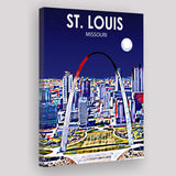 St Louis MI Art V1 ,City Art Print, Large Canvas, Canvas Print Wall Art Home Decor