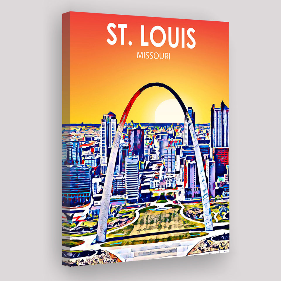 St Louis MI Art ,City Art Print, Large Canvas, Canvas Print Wall Art Home Decor
