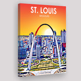 St Louis MI Art ,City Art Print, Large Canvas, Canvas Print Wall Art Home Decor