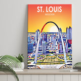 St Louis MI Art ,City Art Print, Large Canvas, Canvas Print Wall Art Home Decor