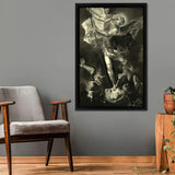 St. Michael Vanquishing The Devil Canvas Wall Art - Framed Art, Framed Canvas, Painting Canvas