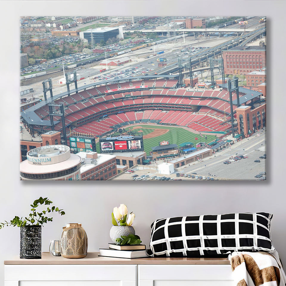 StLouis Cardinals Stadium Canvas Prints Busch Stadium Wall Art Aerial,Sport Stadium Art Prints, Fan Gift, Wall Decor