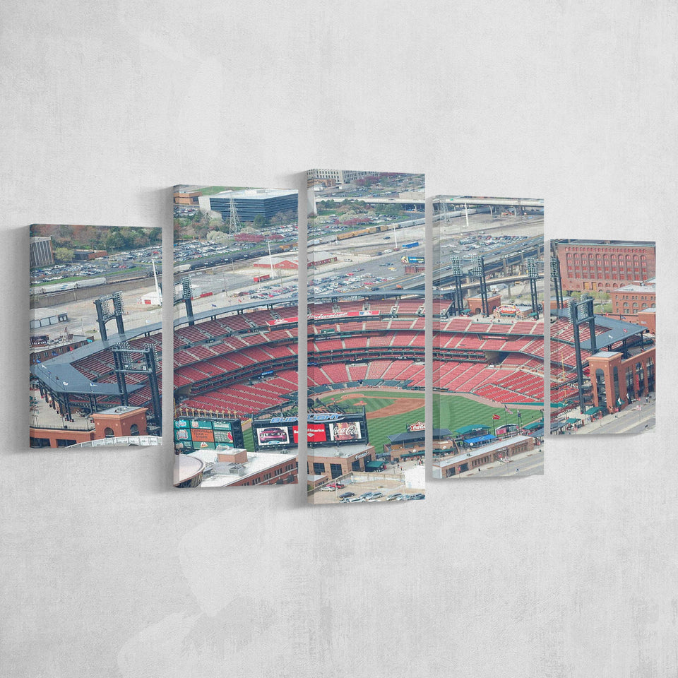 StLouis Cardinals Stadium Canvas Prints Busch Stadium Wall Art Aerial,Multi Panels,Sport Stadium Art Prints, Fan Gift