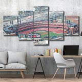 StLouis Cardinals Stadium Canvas Prints Busch Stadium Wall Art Aerial,Multi Panels,Sport Stadium Art Prints, Fan Gift