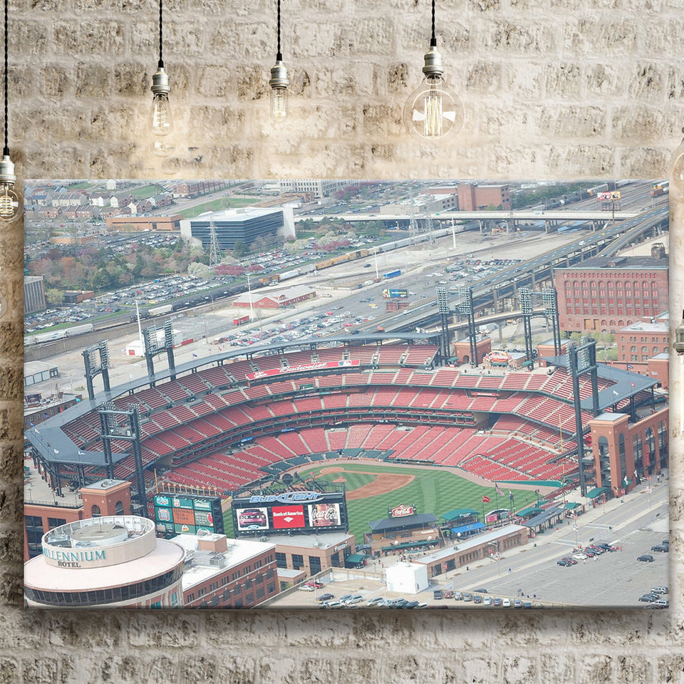 StLouis Cardinals Stadium Canvas Prints Busch Stadium Wall Art Aerial,Sport Stadium Art Prints, Fan Gift, Wall Decor