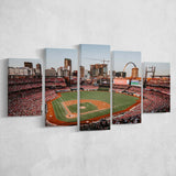 StLouis Cardinals Stadium Canvas Prints Busch Stadium Wall Art Baseball,Multi Panels,Sport Stadium Art Prints, Fan Gift