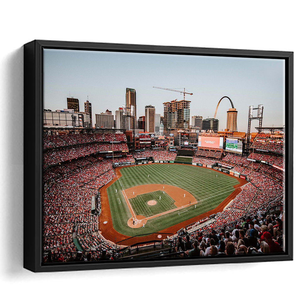 StLouis Cardinals Stadium Framed Canvas Prints Busch Stadium Wall Art Baseball,Sport Stadium Art Prints, Fan Gift