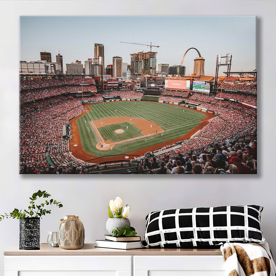 StLouis Cardinals Stadium Canvas Prints Busch Stadium Wall Art Baseball,Sport Stadium Art Prints, Fan Gift, Wall Decor