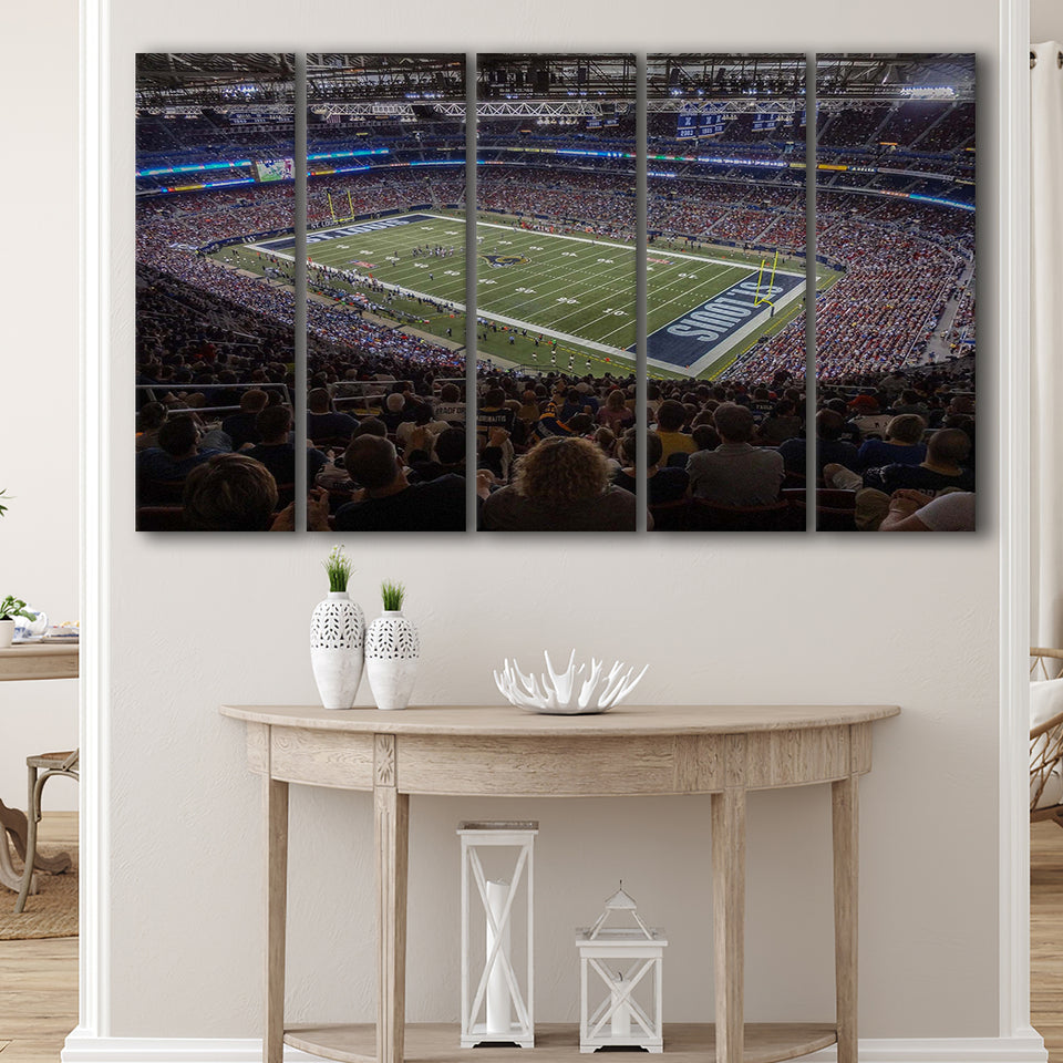 St Louis Battlehawks Stadium Canvas Prints Americas Center Wall Art,Multi Panels B,Sport Stadium Art Prints, Fan Gift