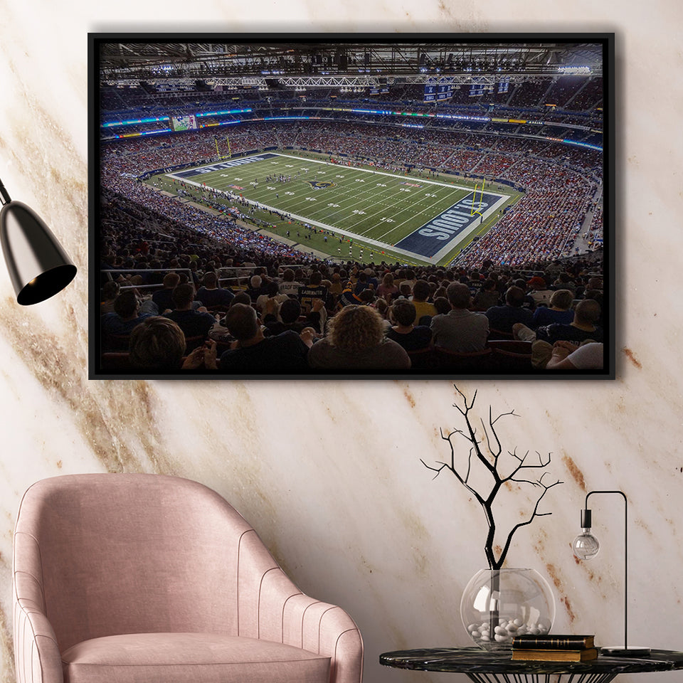 St Louis Battlehawks Stadium Framed Canvas Prints Americas Center Wall Art,Sport Stadium Art Prints, Fan Gift